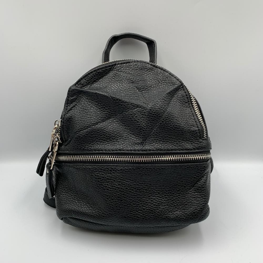 Steve Madden Jacki Convertible Women Black Leather Detachable Strap Backpack Bag
